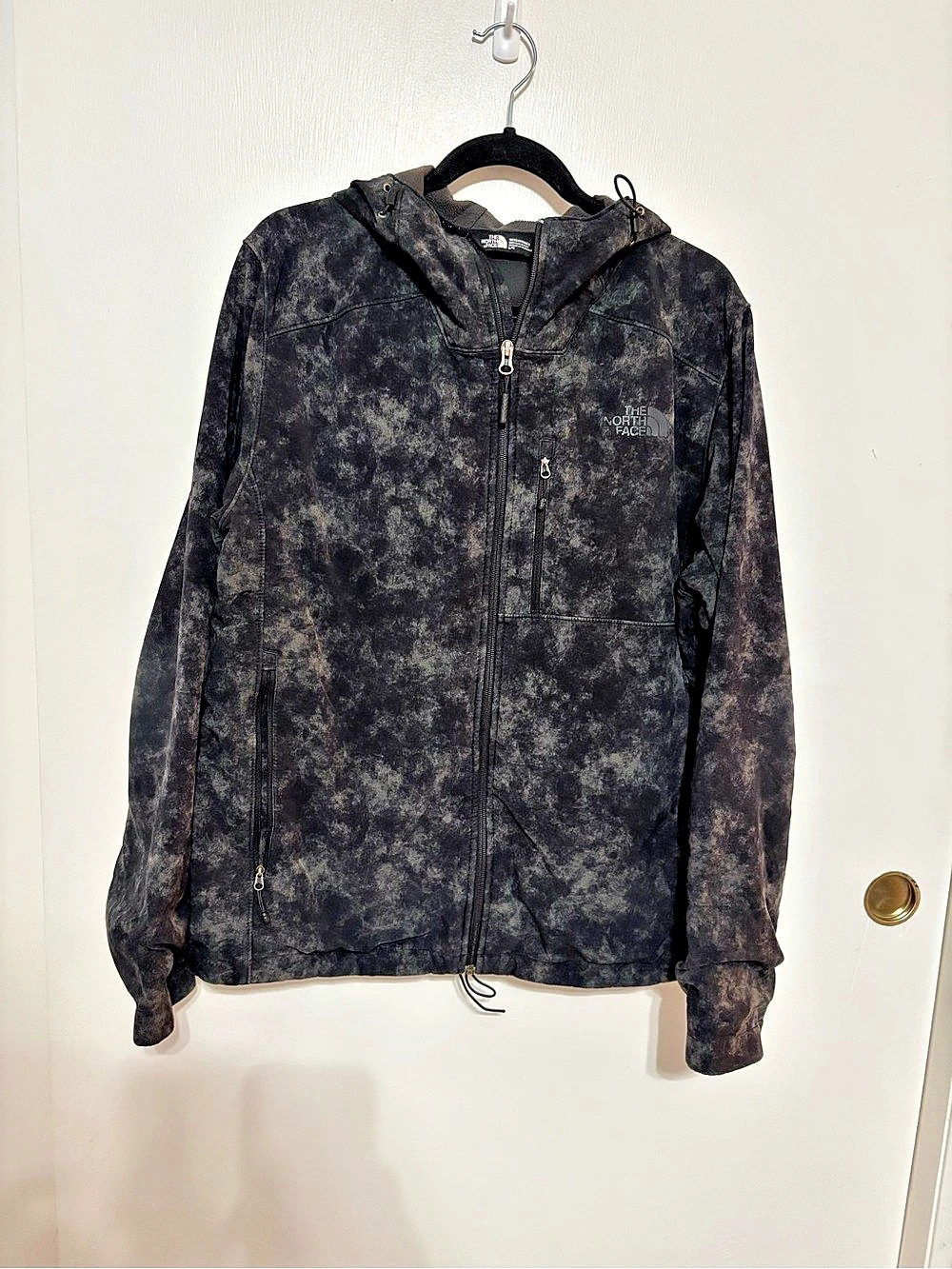 North Face Men's Bionic Windwall large Winter Coat Grey Hooded